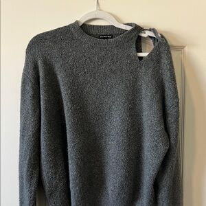 Who What Wear Charcoal Crewneck Sweater